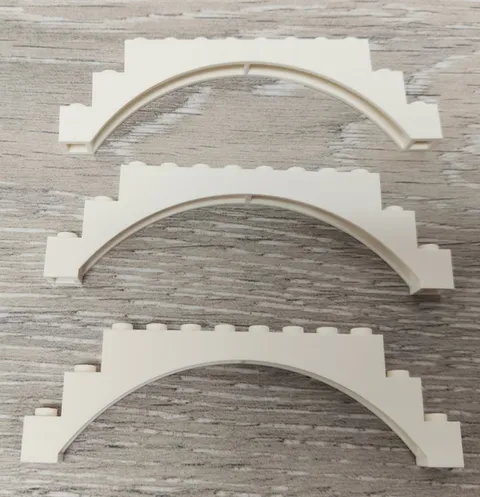 Lego 18838 30938 White Arch 1 x 12 x 3 Raised With 5 Cross Supports Lot Of 3