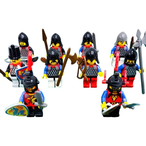 LEGO Castle Minifigure 6085 Black Monarch’s Castle Knights Horses Shields 1988