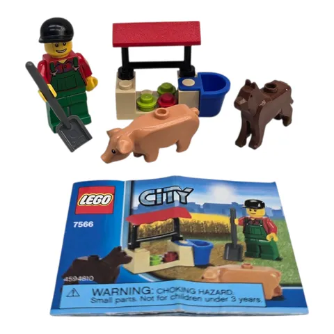 LEGO City #7566 Farmer 100% Complete w/ Instruction & Minifigures