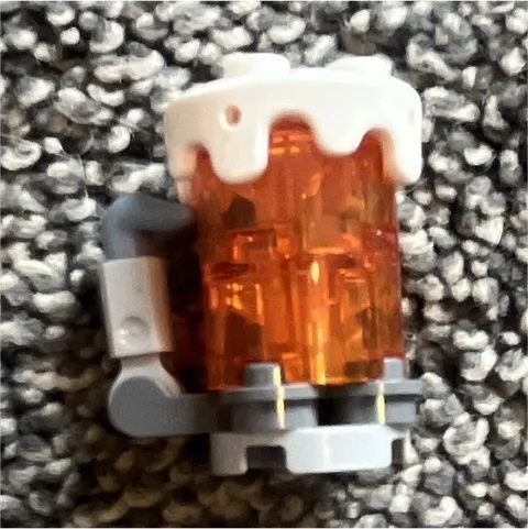 LEGO Minifigure Mug/Stein Accessory Piece, White & Trans-Orange (1 pc)