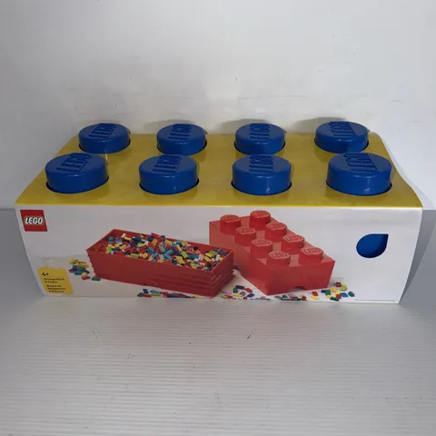 LEGO Storage Brick 8 Knobs 2- Blue Colour Brand new Mint Sealed