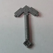 LEGO Minifigure Handheld Pickaxe Tool Gray Plastic Accessory 1 Piece  L0506