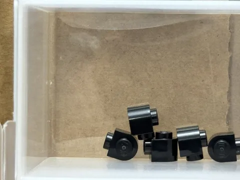 LEGO Parts - Black Brick, Round 1 x 1 x 2/3 Half Stud Side - No 3386 - QTY 5