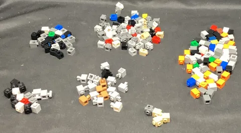 Vtg Lego 1x1 brick and 1x1 brick modified Qty 160 - free shipping