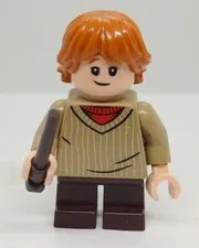 LEGO  Harry Potter Minifigure Ron Weasley tan sweater hp142 - FREE SHIPPING 