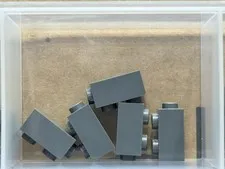 LEGO Parts - Dark Bluish Gray Brick 1 x 1 x 1 2/3 Studs Side - No 32952 - QTY 5