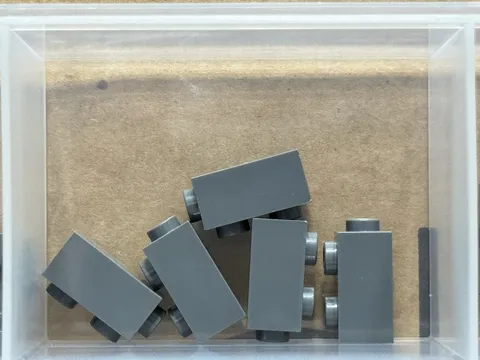 LEGO Parts - Dark Bluish Gray Brick 1 x 1 x 1 2/3 Studs Side - No 32952 - QTY 5