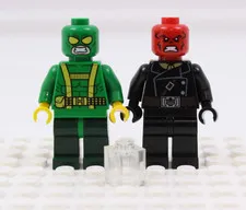 LEGO sh0107 sh0108 Minifigure Lot Marvel Red Skull Hydra Agent Villains 76017