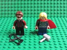 Lot 2 Lego Marvel Super Heroes minifigs Hawkeye Thor 76030 76038 Avengers WL64