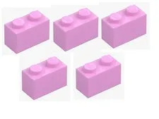 LEGO 5x Brick 1x2 Light Purple Pink 3004 4517993 Building Block New Basic Building Block