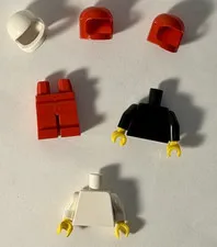 Vintage LEGO  Mini figure Parts Lot Torso, Leg, Helmets!