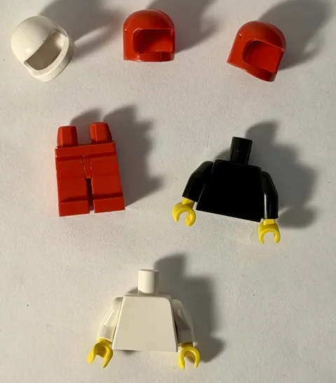 Vintage LEGO  Mini figure Parts Lot Torso, Leg, Helmets!