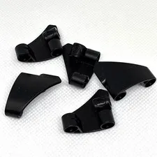 LEGO Parts - Black Technic Panel Curved 10 3 x 3 Tapered Right - No 2403 - QTY 5