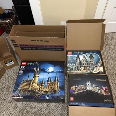 Lego ultimate Harry Potter 3 Sets Hogwarts Castle, Malfoy Manor,Diagon Alley