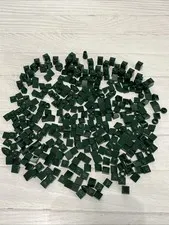 LEGO DARK GREEN LOT 322 PCS 1X1 PLATE BRICK SLOPE ROUND VARIETY BUILDING PIECES