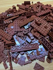 LEGO Brown Parts Lot Bulk Bricks Plates Pieces 11.5 oz