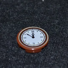 (1) 2x2 BROWN / White Roman Numeral Clock Print Tile ~ New Lego Parts ~
