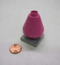 Lego Duplo PINK LAMP on SILVER STAND for HOME HOUSE SPECIALTY BLOCKS