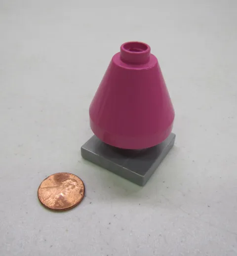 Lego Duplo PINK LAMP on SILVER STAND for HOME HOUSE SPECIALTY BLOCKS