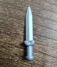 LEGO pointed DAGGER Sword Hobbit Battle Elves Dwarves Silver Flat Shank Pirate