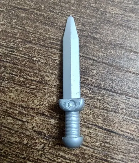 LEGO pointed DAGGER Sword Hobbit Battle Elves Dwarves Silver Flat Shank Pirate