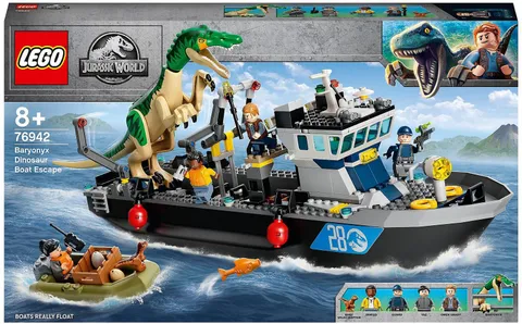 LEGO Jurassic World Baryonyx Dinosaur Bost Escape 76942 Toy Block Gift