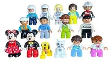 Lego Duplo Figures Lot Of 15 Mickey Mouse Astronaut Police Fireman Prisoner