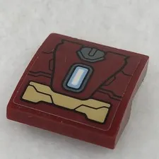 LEGO 15068pb268 Dark Red Slope, Curved 2 x 2 x 2/3 W/ Armor Plates (x1)