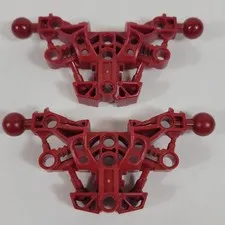 2X LEGO Bionicle DARK RED Piraka Torso w/ 2 Ball Joint 8764 Part Lot 53564