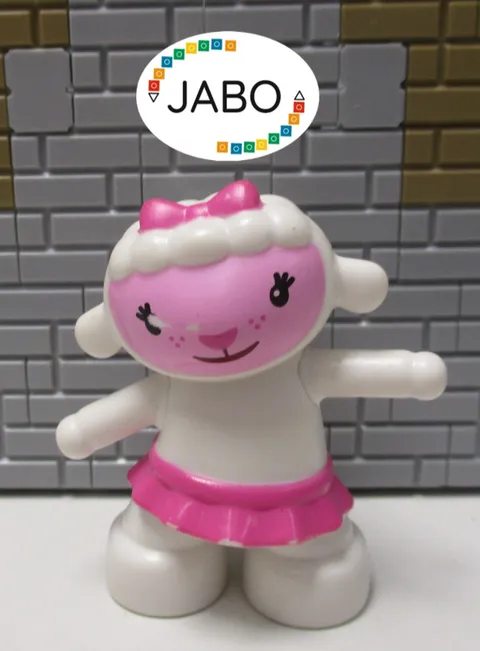 (J 10) Lego Duplo Sheep Lamb with Pink Bow