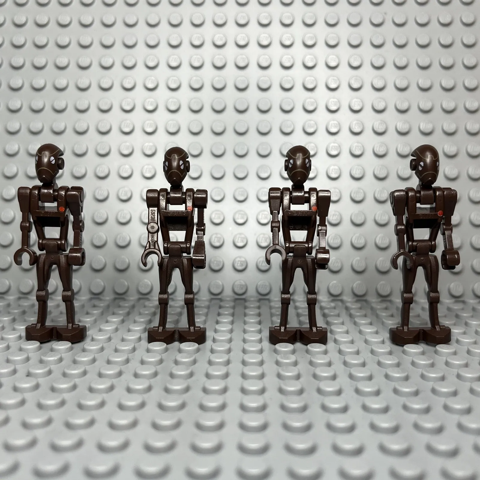 Lego Commando Droid Dark Brown Star Wars Minifigure lot of 4