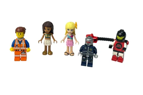 Lot of 5 Authentic Lego Mixed Minifigures Friends Robot Mini Figs Figures