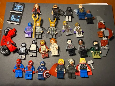 LEGO Marvel Superhero Minifigure Lot Includes Avengers Loki Guardians And More