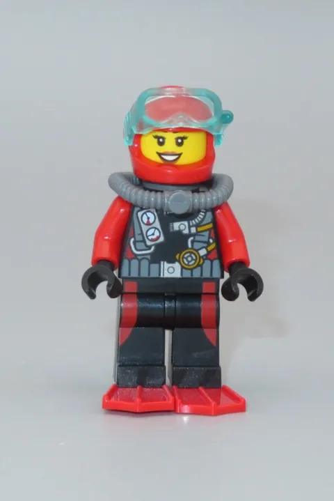 LEGO Deep Sea Diver Female Explorers City Town minifigure 60095 60092 60091