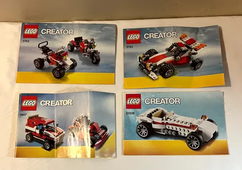 Lego Manuals / Instruction Booklets - Lot of 4 Creator