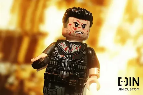 LEGO Jin Custom Marvel Daredevil Born Again The Punisher + Vest Minifigure NEW