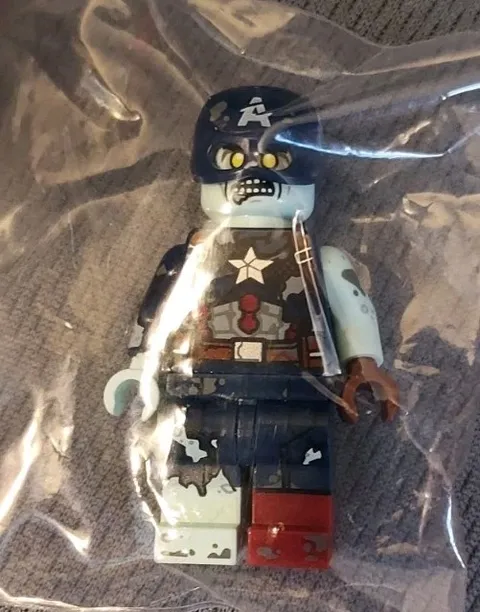 Lego Marvel Zombie Captain America Minifigure Brand New Assembled 