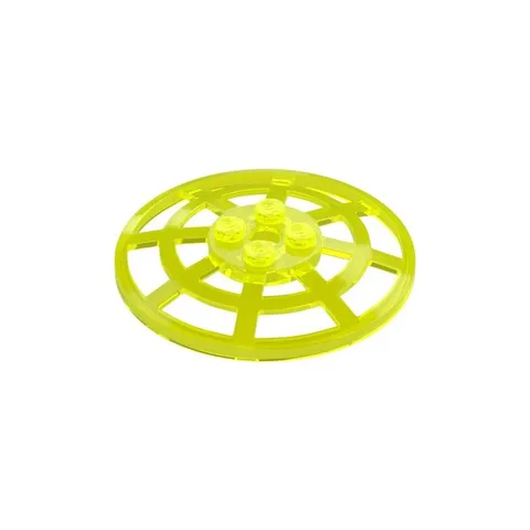 LEGO Trans-Neon Green Dish 6 x 6 Inverted (Radar) Webbed - Type 2 inv.631