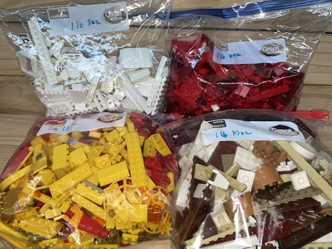 Lego Lot Of 6 Lbs Misc Small Pieces As Is Yellow White Tan Brown Red Mixed Lot