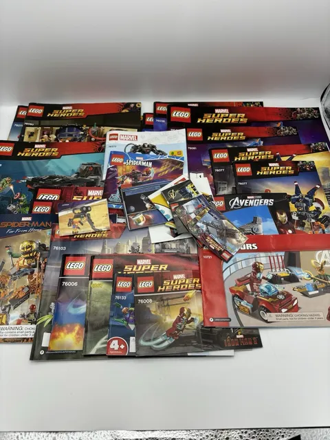 Lego Lot Of 20+ Marvel Super Heros Instruction Manuals ONLY