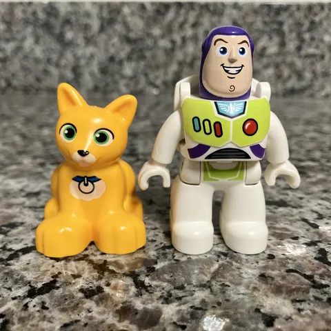 Lego Duplo Toy Story Buzz Lightyear + Cat Sox Figures Great Condition!