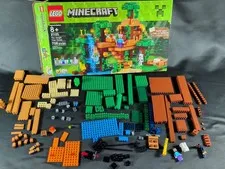 LEGO Minecraft The Jungle Treehouse 21125 Incomplete With Instructions & Few Fig
