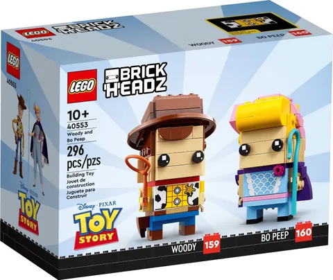 LEGO BRICKHEADZ: Disney: Woody and Bo Peep (40553) New in Sealed Box