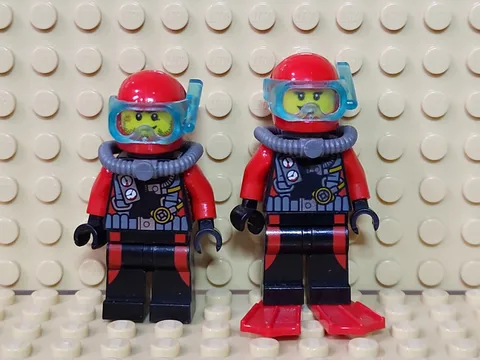 LEGO Scuba Divers cty0599 cty0559 60090 Deep Sea Explorers Lot of 2