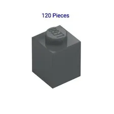 Lot of 120 Lego Dark Bluish Gray/Grey Bricks BRICK 1X1 4211098 Bulk 