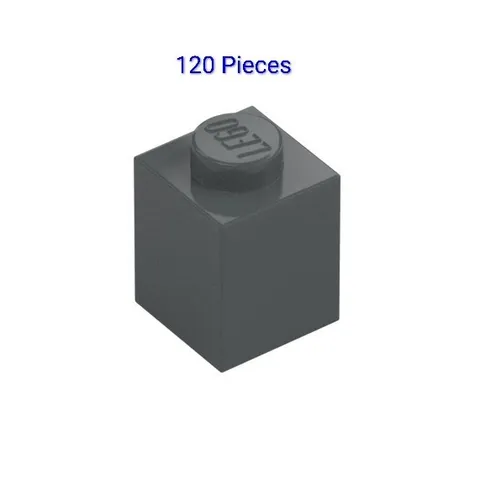 Lot of 120 Lego Dark Bluish Gray/Grey Bricks BRICK 1X1 4211098 Bulk 