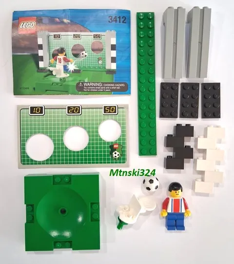 Lego 3412 Sports Soccer Point Shooting- 20 Pieces - Complete with Instr- No box