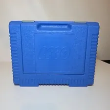 LEGO Vintage 1984 Blue Plastic Carrying Case Storage Case Made In USA 14×11×4 In