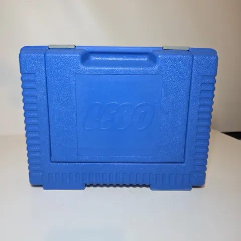 LEGO Vintage 1984 Blue Plastic Carrying Case Storage Case Made In USA 14×11×4 In