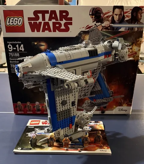 LEGO Star Wars 75188 Resistance Bomber (100% Complete w Manual & Box)